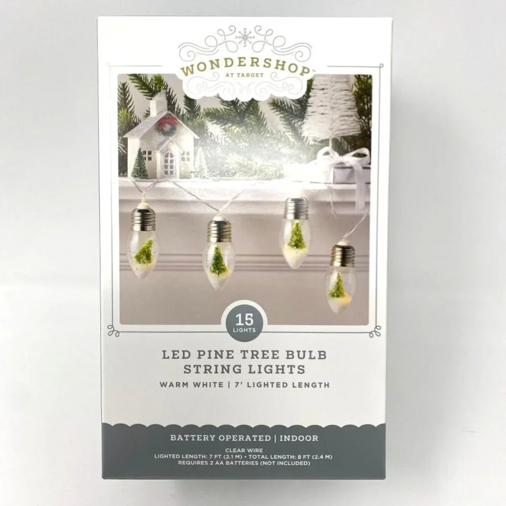 Target 7' Pine Tree Bulb 15 LED Battery Operated String Light Wondershop™